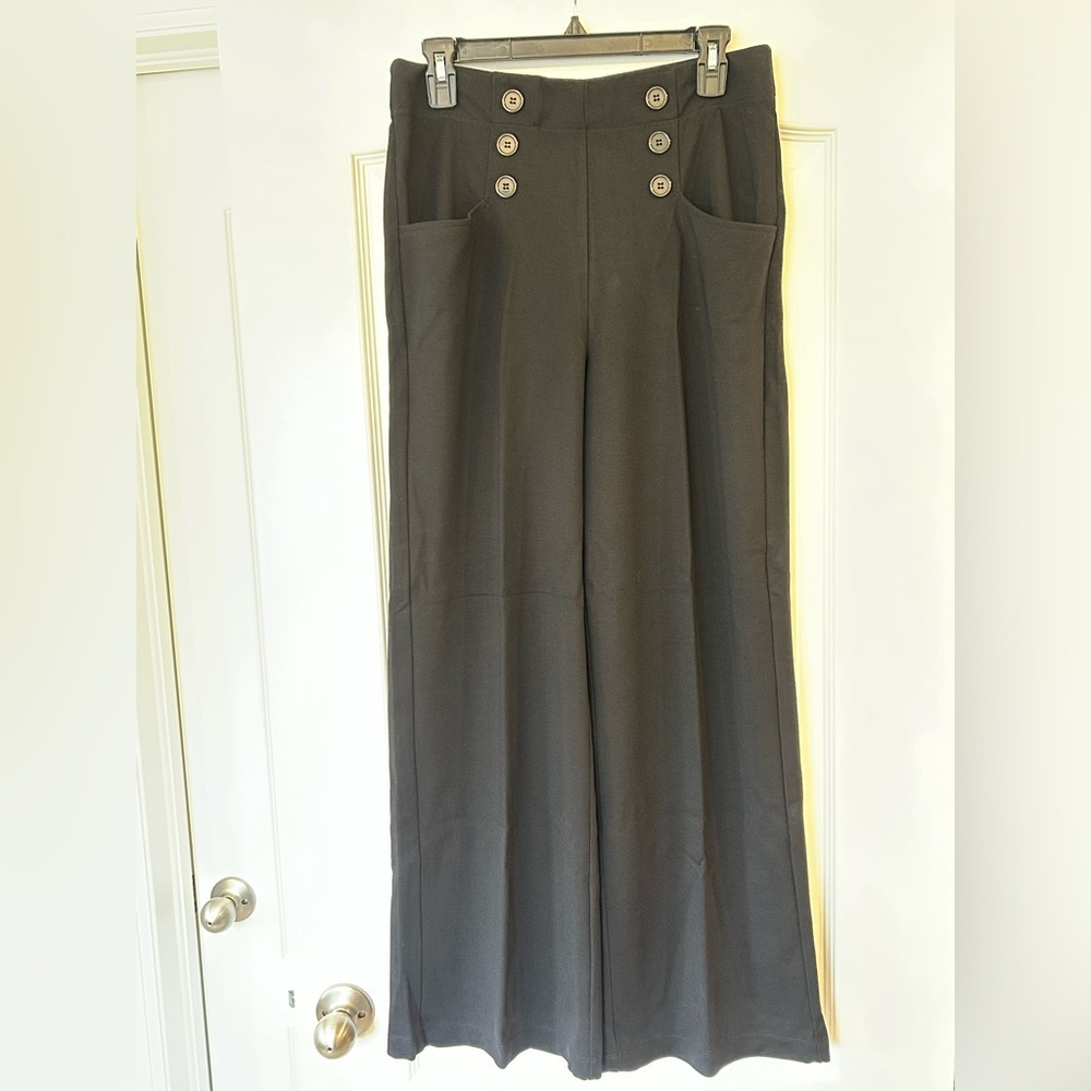 NWT Max Studio Sailor High Waist Wide Leg Pants - Picture 3 of 8